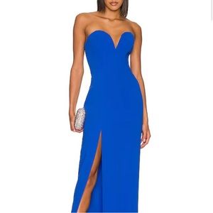 Amanda Uprichard Cherri Gown, Cobalt Blue, Size M, Worn Once!